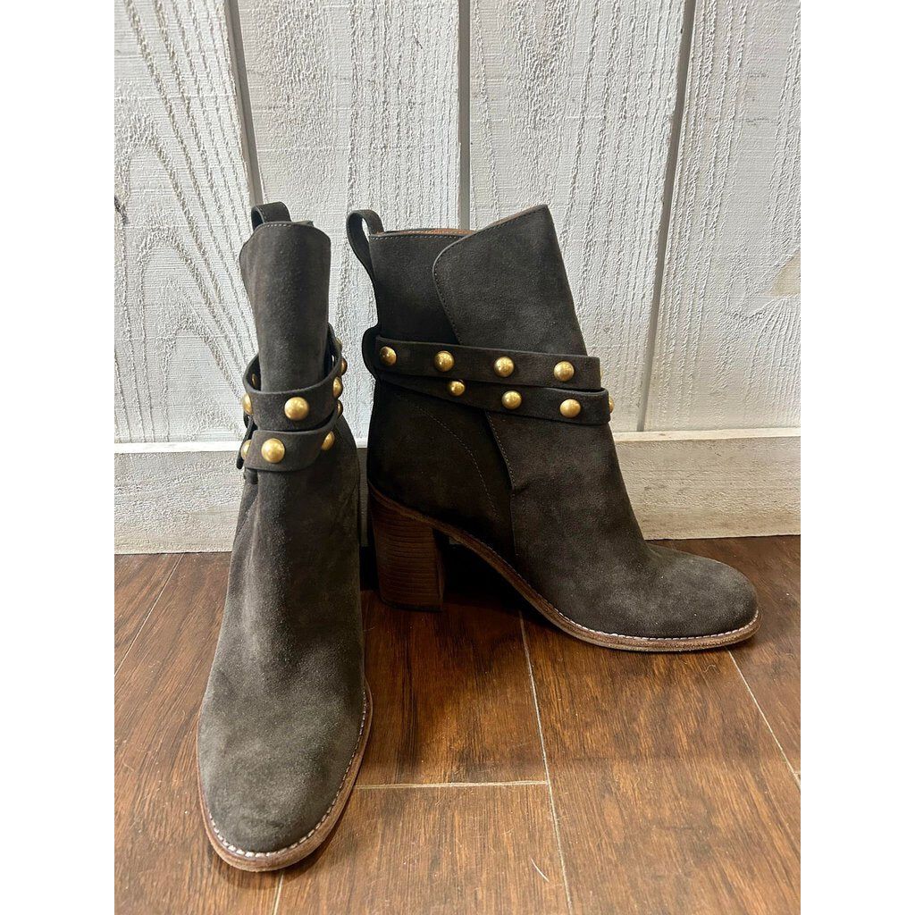 Suede Studded Accents Chelsea Boots Freda Salvador Suede Studded Accents Chelsea Boots - Blue  main image 4