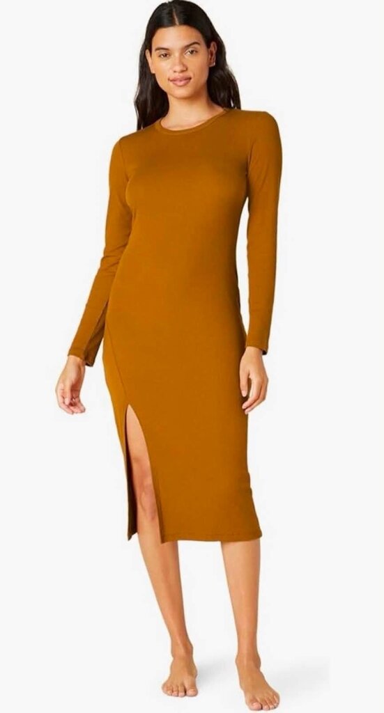 Beyond Yoga NWT Day To Night In Clove Brown Dress