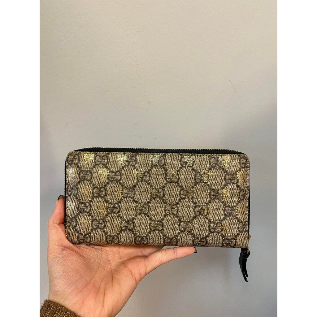 Gucci Monogram Zip Around Wallet