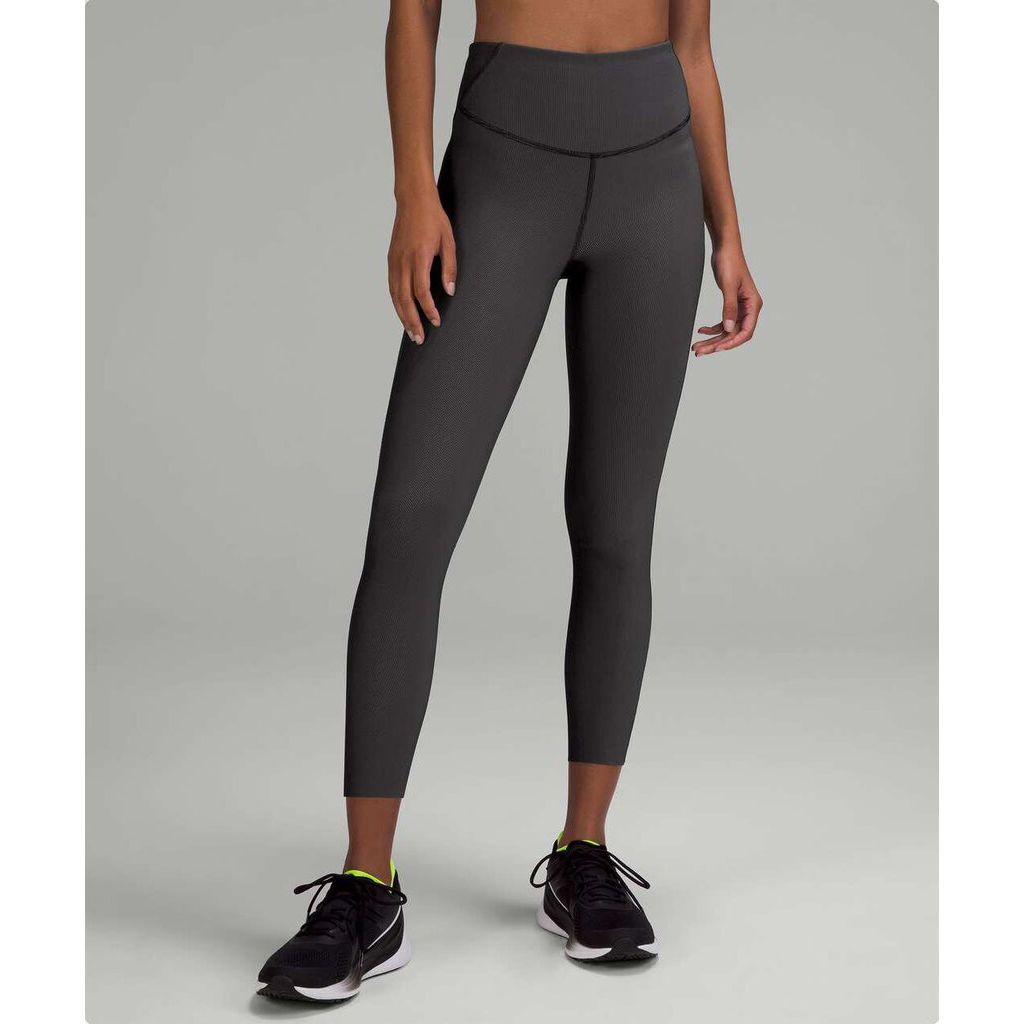Lululemon Base Pace High-Rise Tight 25 Two Tone Ribbed in Black/Gull –  Chic Boutique Consignments