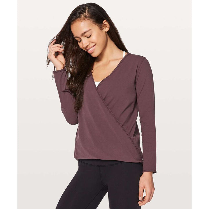 Lululemon Full Freedom Long Sleeve in Black Cherry - Size Medium