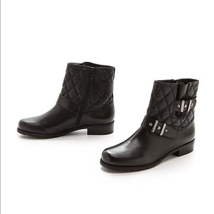 Stuart Weitzman Leather Quilted Booties - Size 7