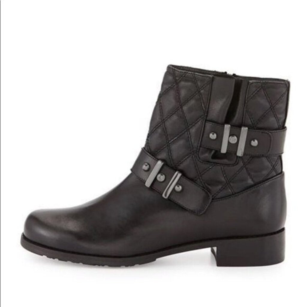 Stuart Weitzman Leather Quilted Booties - Size 7