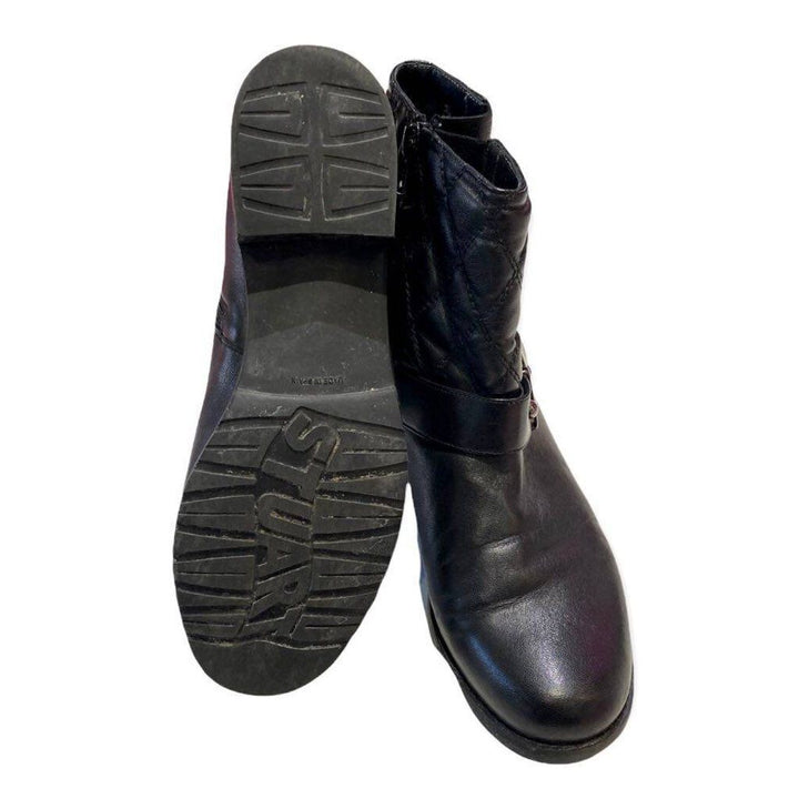 Stuart Weitzman Leather Quilted Booties - Size 7
