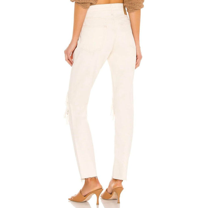Rag & Bone Rosa Mid Rise Boyfriend in Ecru - Size 29