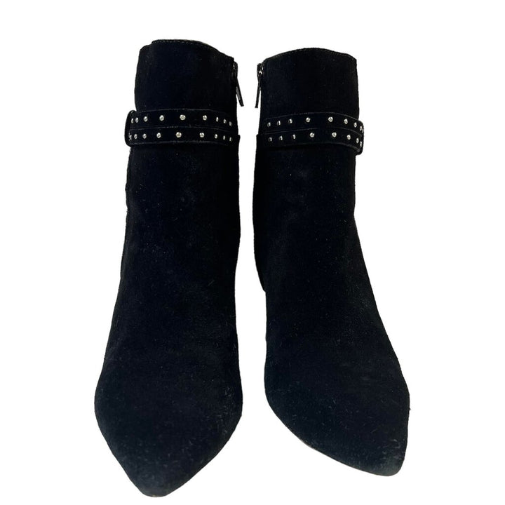 PAIGE Celia Black Suede Studded Bootie - Size 7