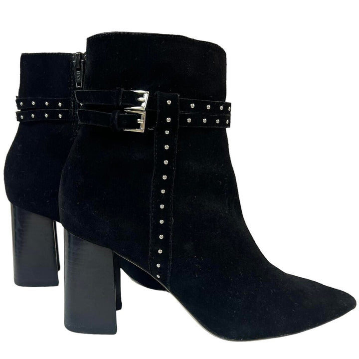 PAIGE Celia Black Suede Studded Bootie - Size 7