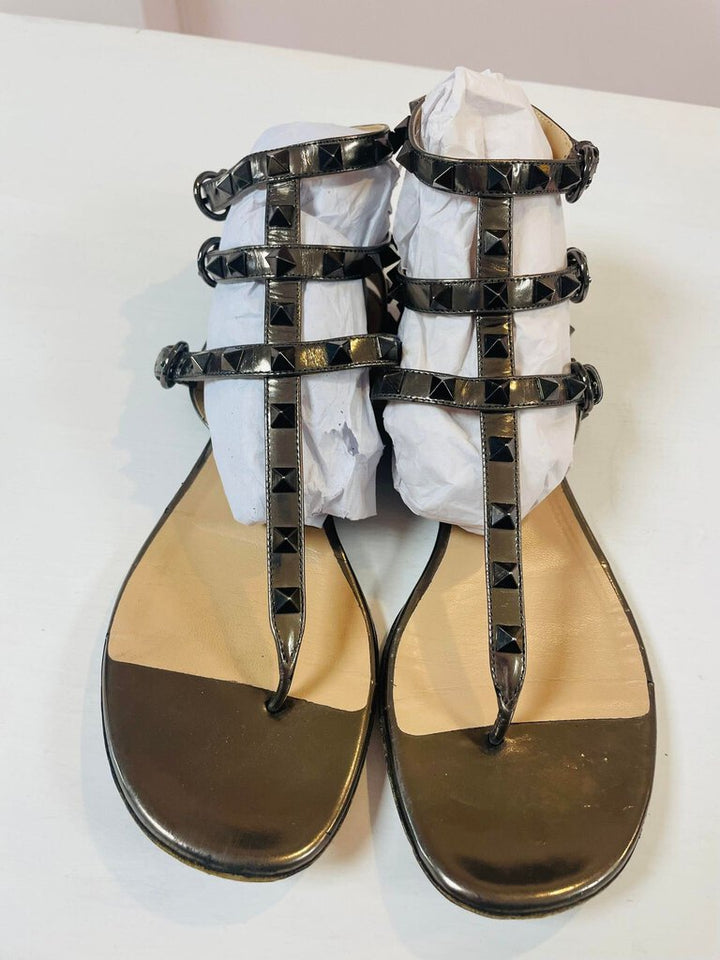 Valentino Rockstud Gladiator Sandals - Size 37