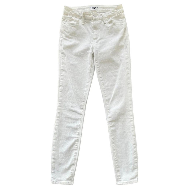 Paige Hoxton High Rise Ankle Skinny Jeans in Crisp White - Size 25