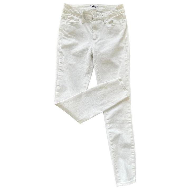Paige Hoxton High Rise Ankle Skinny Jeans in Crisp White - Size 25