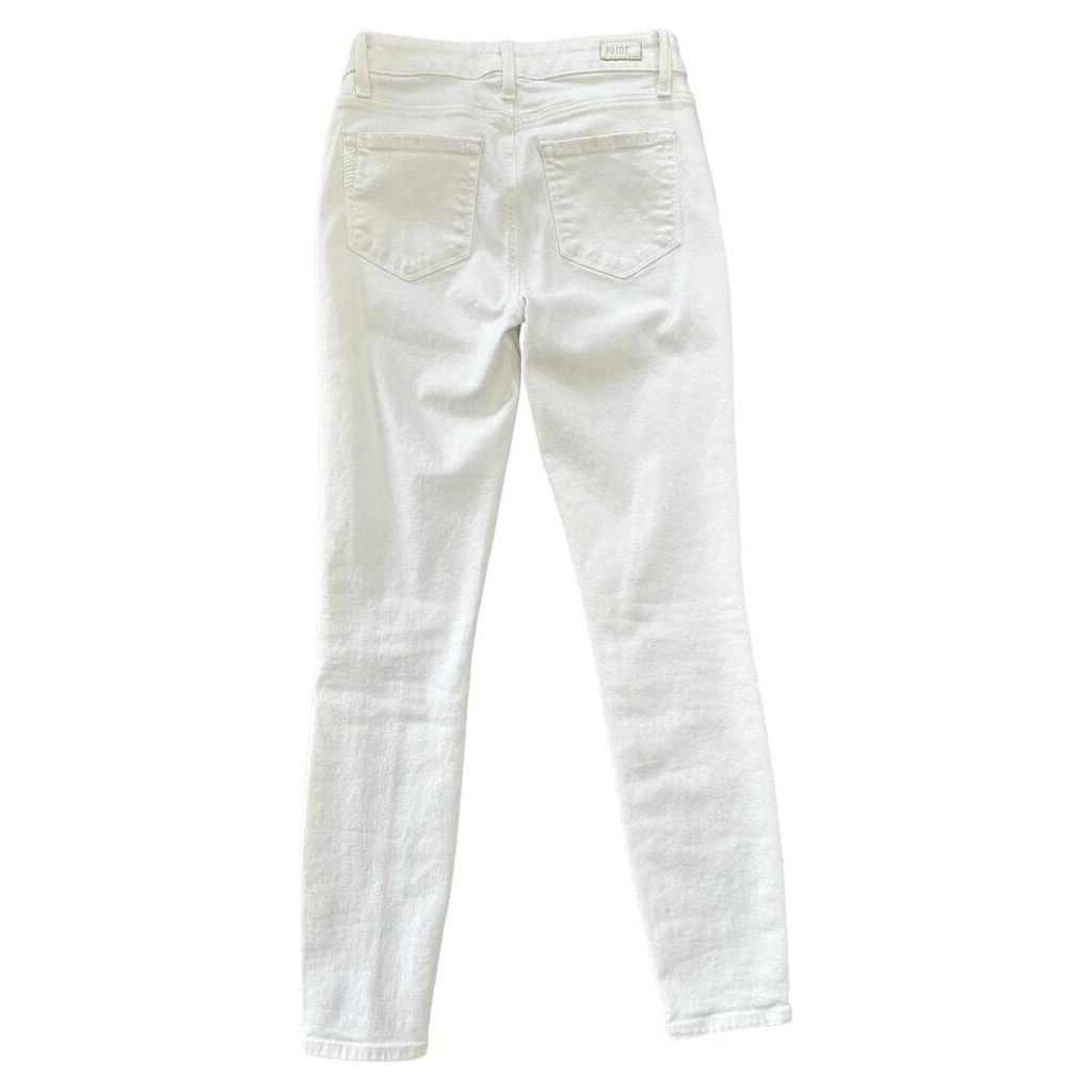 Paige Hoxton High Rise Ankle Skinny Jeans in Crisp White - Size 25