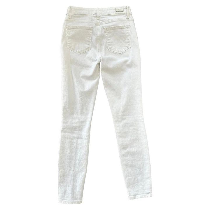 Paige Hoxton High Rise Ankle Skinny Jeans in Crisp White - Size 25