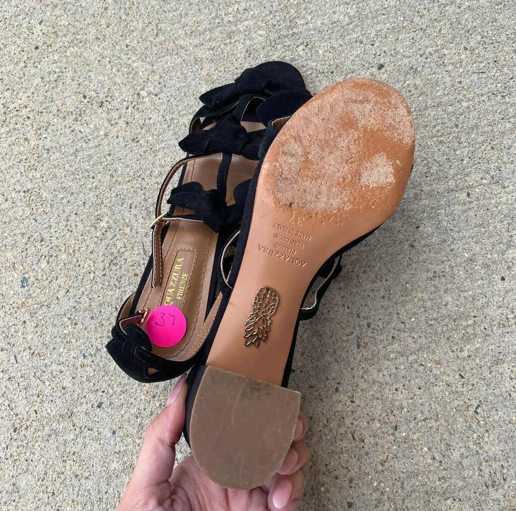 Aquazzura Firenze Bow Heels - Size 37