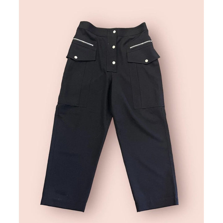 Phillip Lim Wool Snap Cargo Pant in Black - Size 8