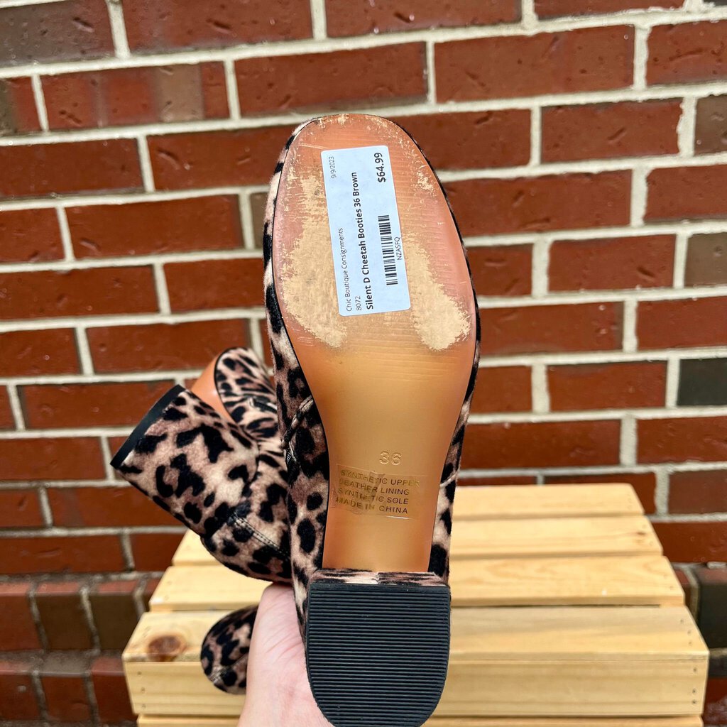Silent D Careful Cheetah Print Boots - Size 36