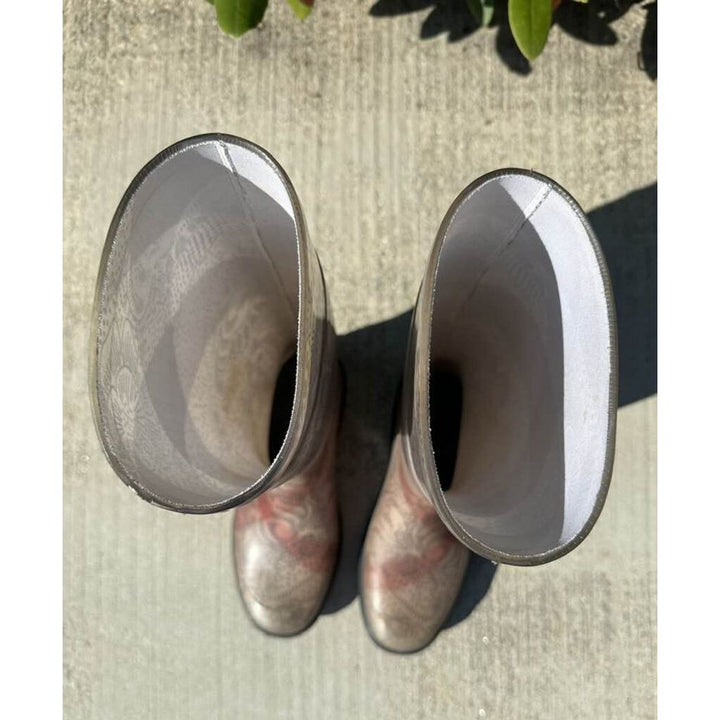 Burberry Paisley Flower Nova Check Rain Boot - Size 37