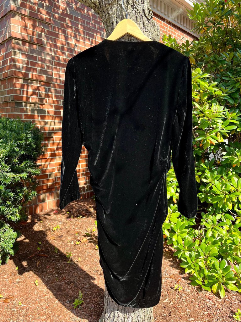 Veronica Beard Ira Button-Embellished Ruched Stretch-velvet Mini Dress - Size 8