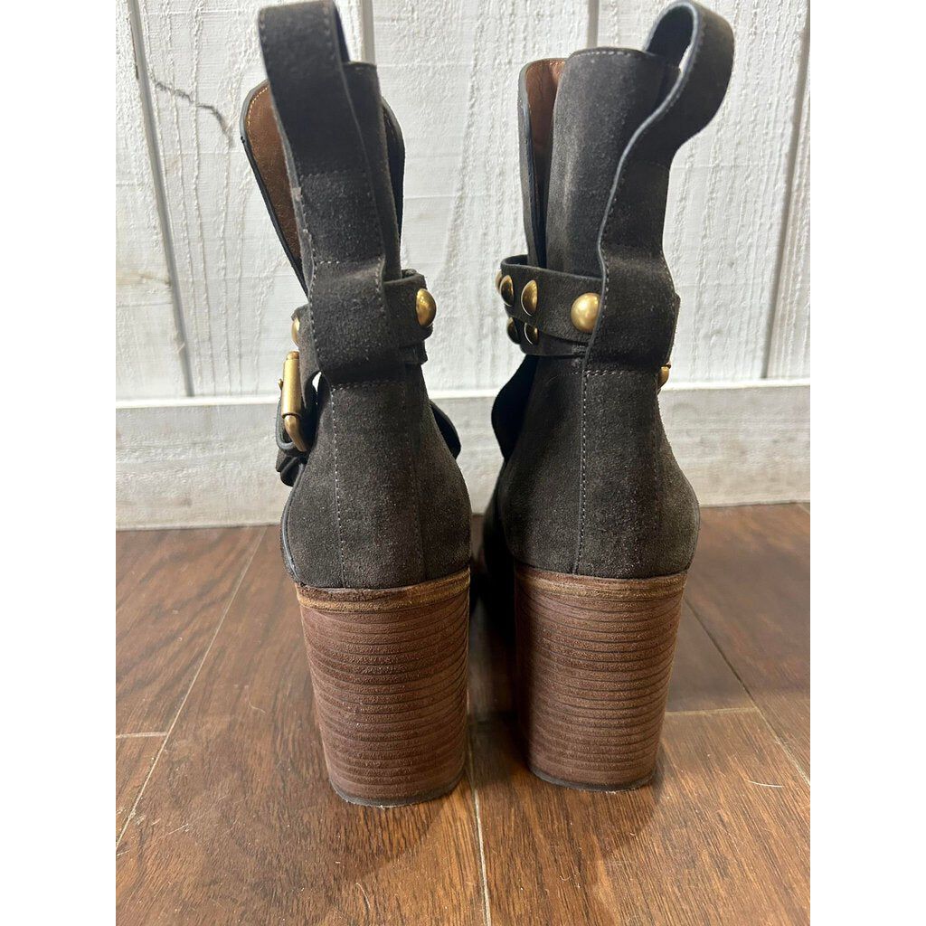 See By Chloe Suede Studded Accents Boots - Size 40