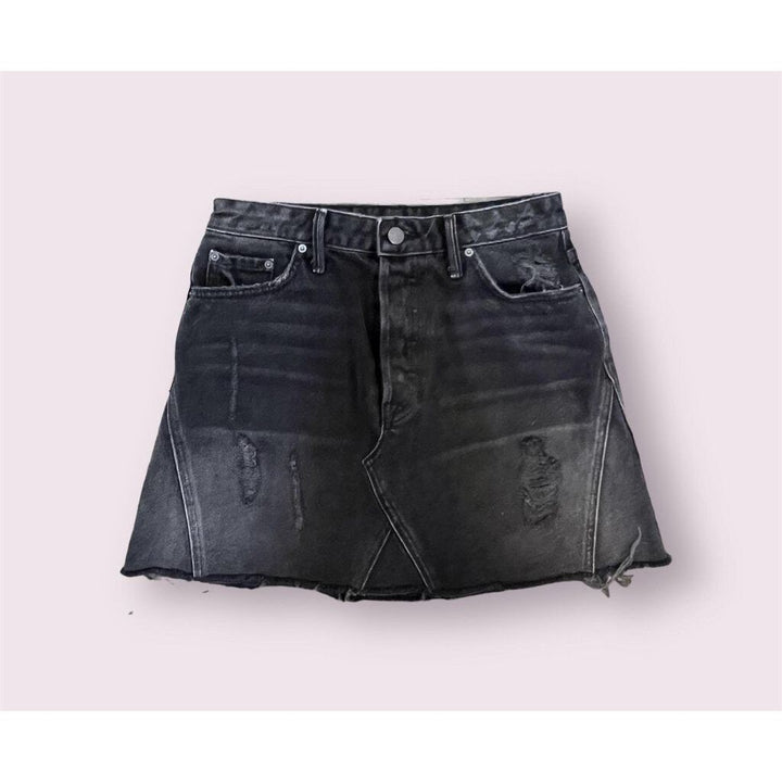 GRLFRND A-Frame Denim Mini Skirt - Size 26
