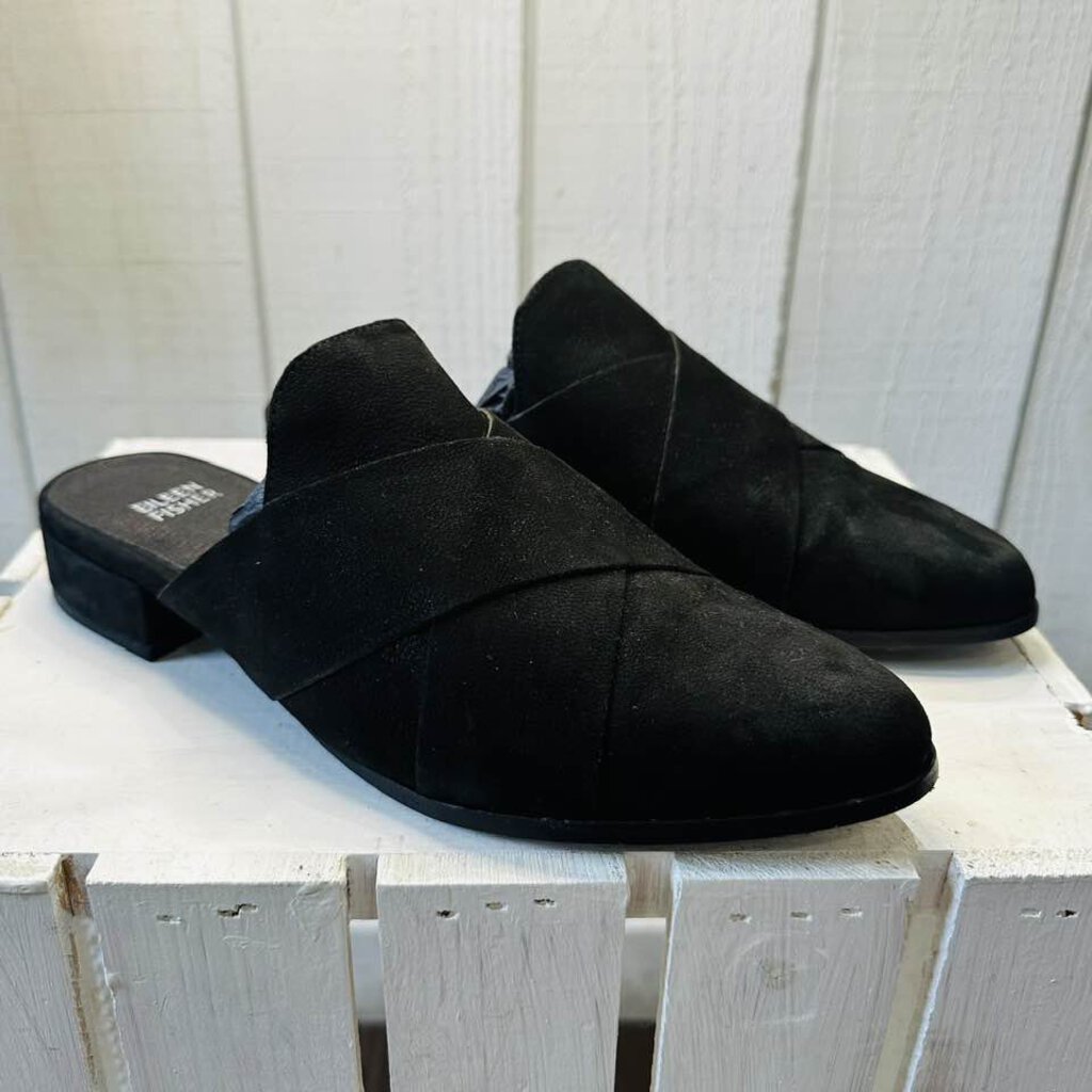 Eileen Fisher Bauer Tumbled Nubuck Mule Size 8 Chic Boutique Consignments