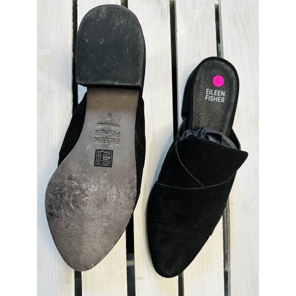 Eileen Fisher Bauer Tumbled Nubuck Mule - Size 8