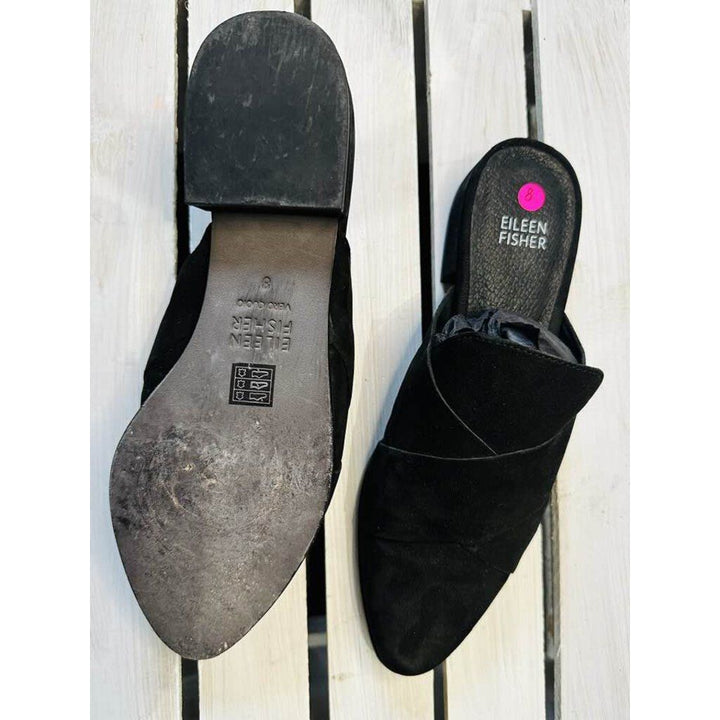 Eileen Fisher Bauer Tumbled Nubuck Mule - Size 8