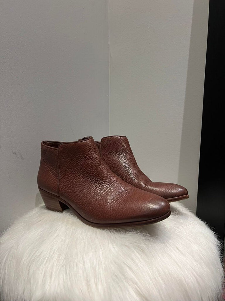 Sam Edelman Petty Leather Ankle Booties - Size 8.5