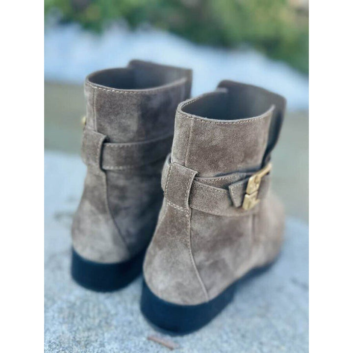 Tory Burch Suede Buckle Booties - Size 8