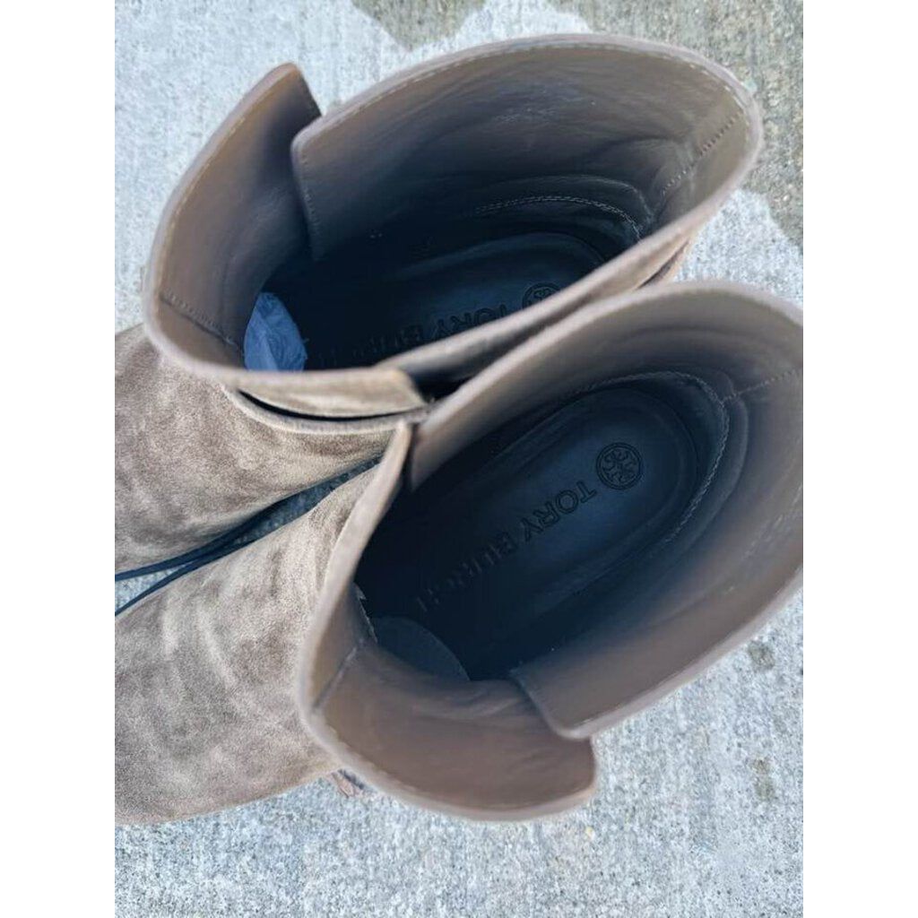 Tory Burch Suede Buckle Booties - Size 8