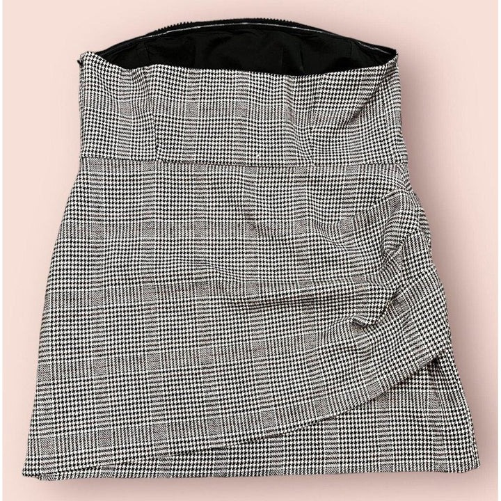 House of Harlow NWT Plaid Ruched Strapless Mini Dress - Size XL
