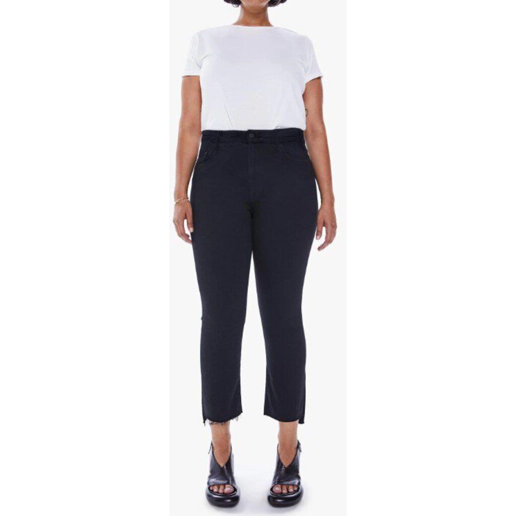Mother The Insider Crop Step Fray Jeans in Not Guilty - Size 24 