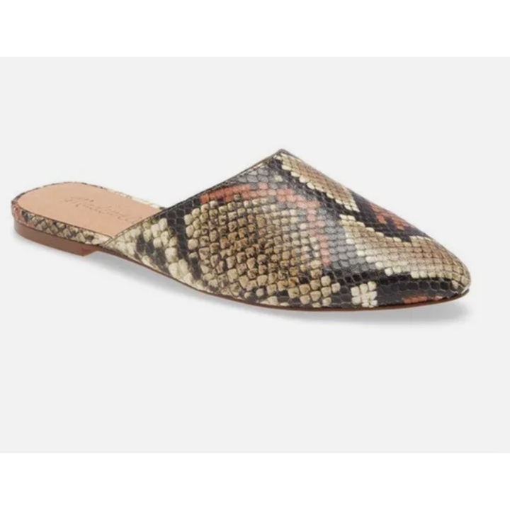 Madewell NWT The Remi Mule Snake Embosses Mules - Size 8.5