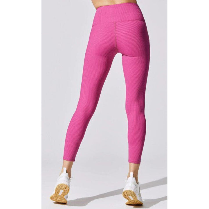 Carbon 38 Ribbed 7/8 Leggings in Magenta - Size XS