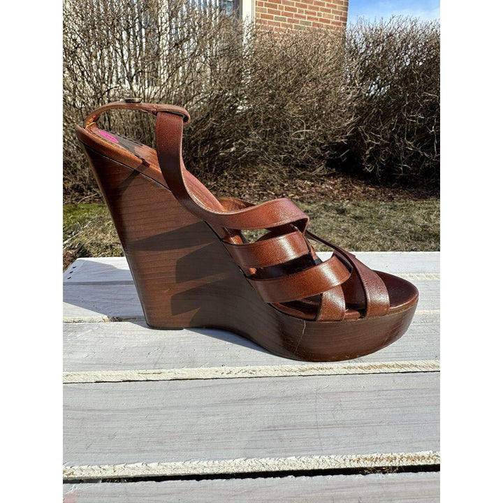 Burberry Leather Slingback Sandals - Size 38.5