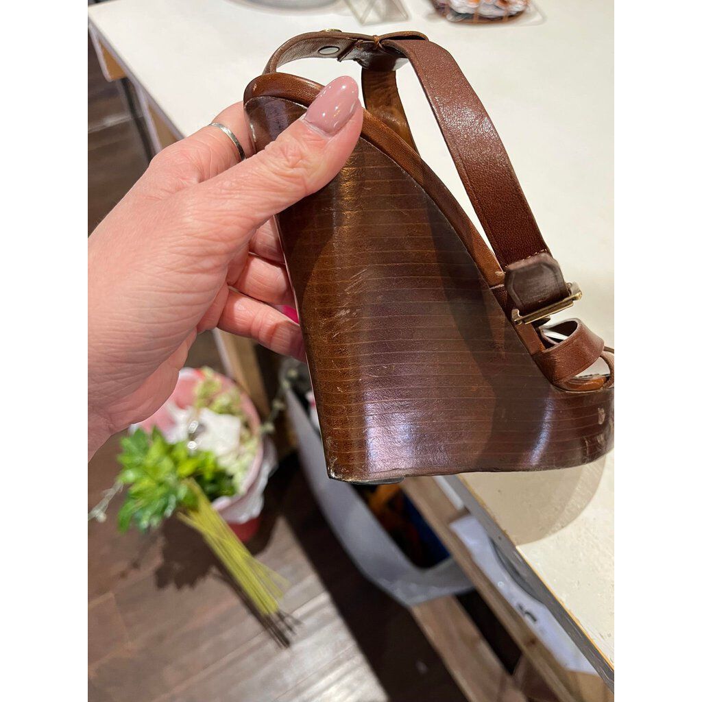 Burberry Leather Slingback Sandals - Size 38.5