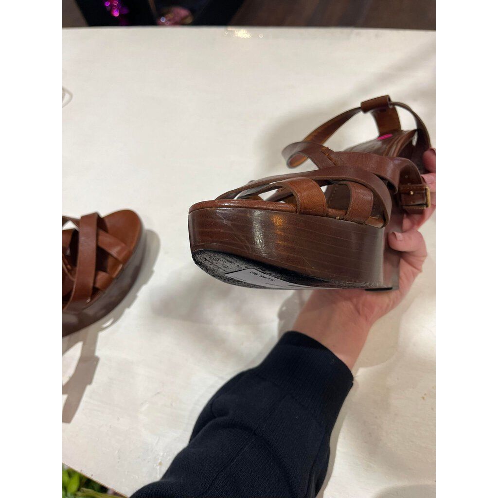 Burberry Leather Slingback Sandals - Size 38.5