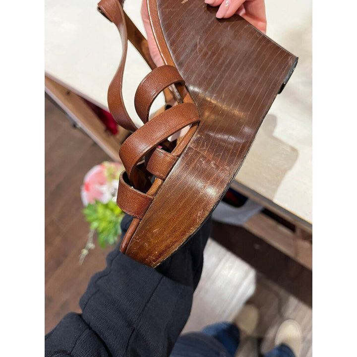 Burberry Leather Slingback Sandals - Size 38.5