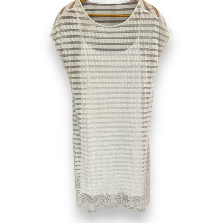 Lilly Pulitzer Adria Resort White Mesh Dress - Size Large