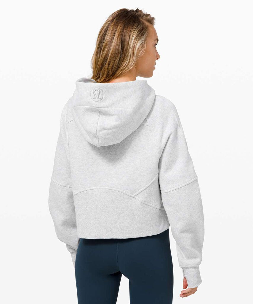 Lululemon Scuba Oversized 1/2 Zip Hoodie in Heathered Core Ultra Light Grey - Size XS/S(Retails $118)