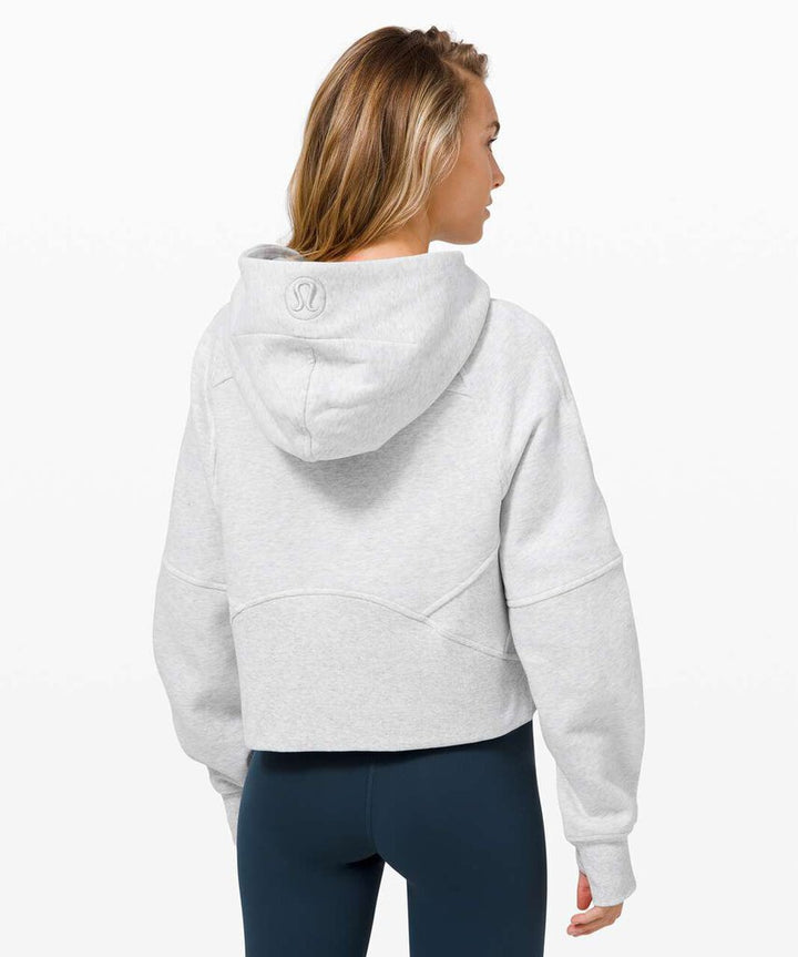 Lululemon Scuba Oversized 1/2 Zip Hoodie in Heathered Core Ultra Light Grey - Size XS/S(Retails $118)