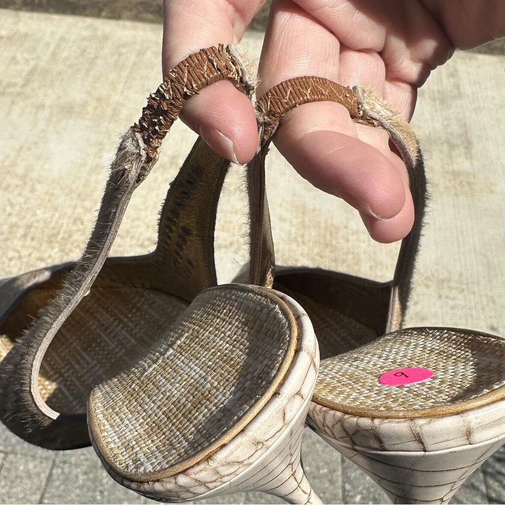 Emanuel Ungaro Slingback Kitten Heels - Size 9