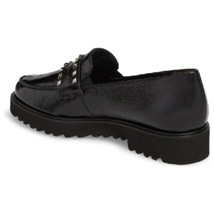 Paul Green Sofia Loafer In Black Crinkle Patent - Size 9.5