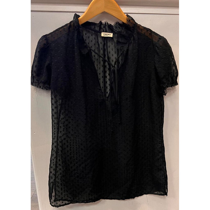 L’agence Sheer Polka Dot Shirt - Size 1