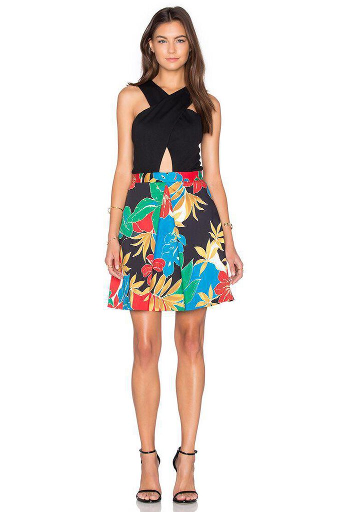 Alice + Olivia Ali Dress in Jungle Hibiscus - Size 4