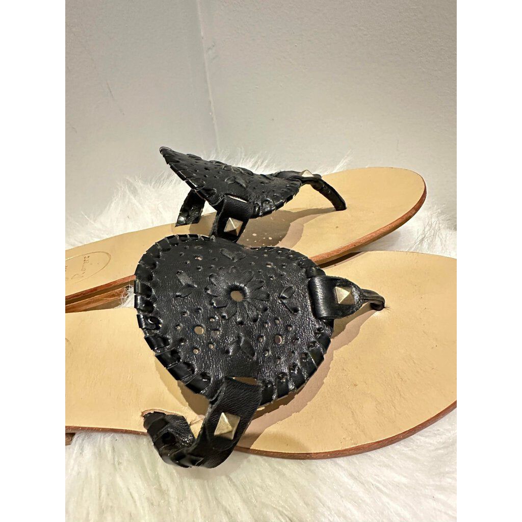 Jack Rogers Leather Thong Sandals - Size 8