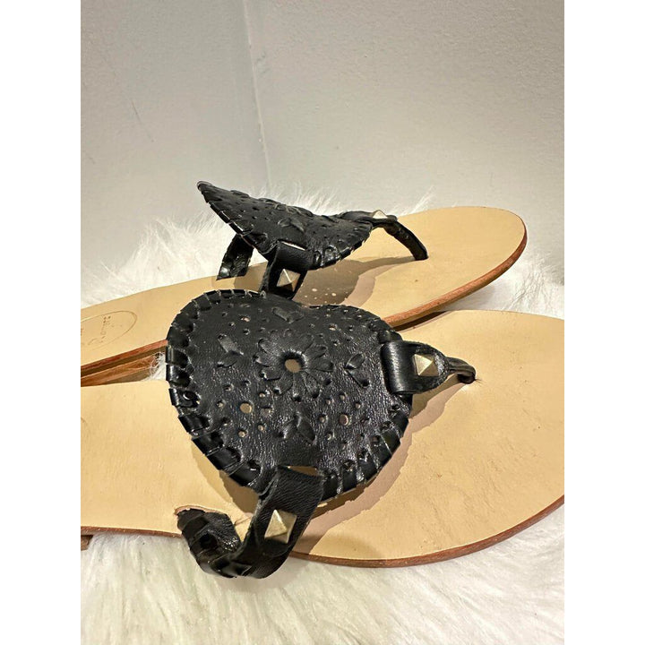 Jack Rogers Leather Thong Sandals - Size 8