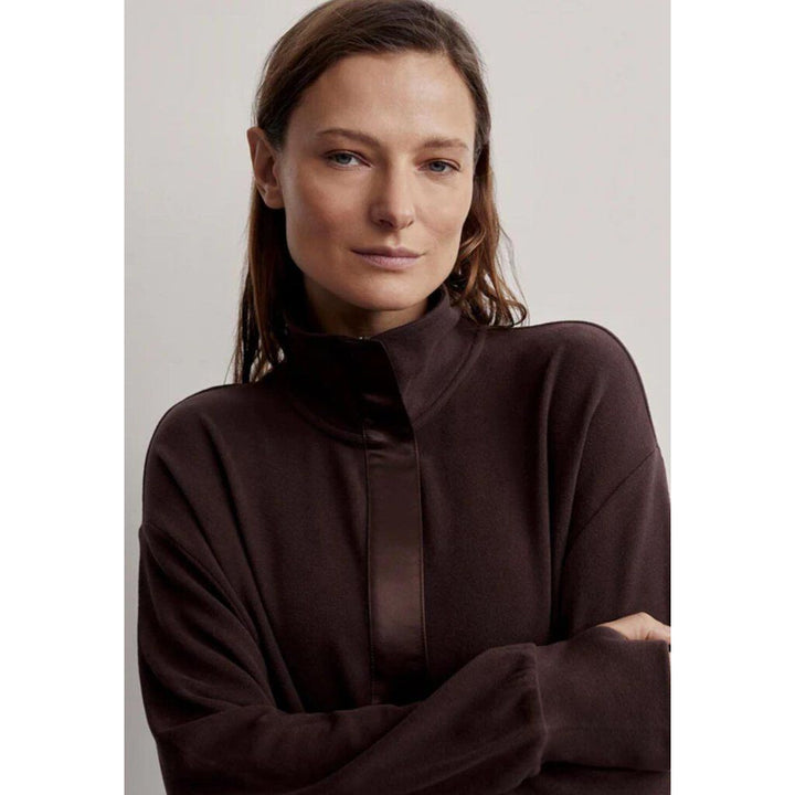 Varley Roeder Half Zip Midlayer in Coffee Bean - Size Large