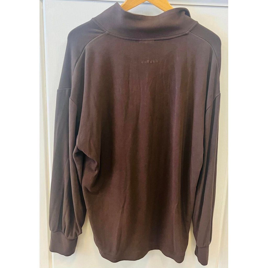 Varley Roeder Half Zip Midlayer in Coffee Bean - Size Large