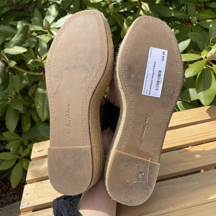 Sam Edelman Carson Platform Wedge Espadrille Slide Sandal - Size 9