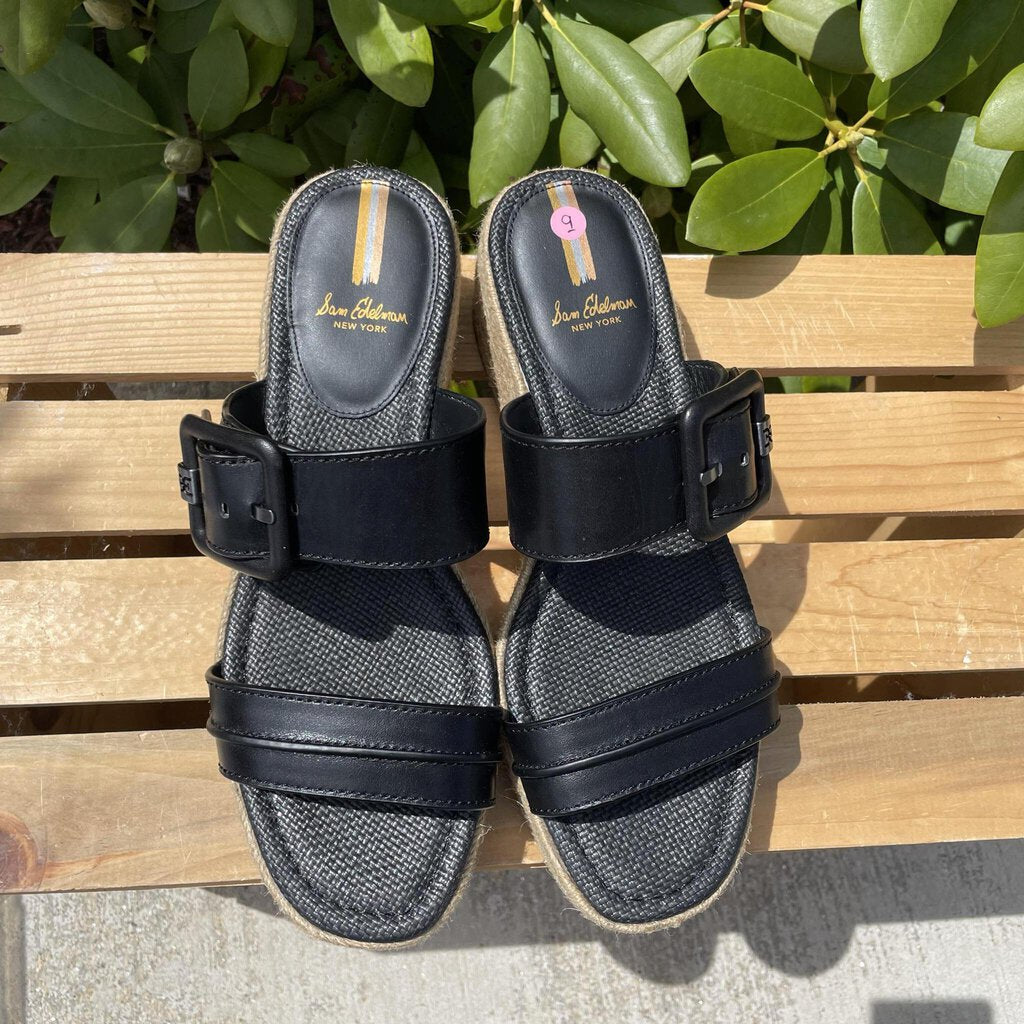 Sam Edelman Carson Platform Wedge Espadrille Slide Sandal - Size 9